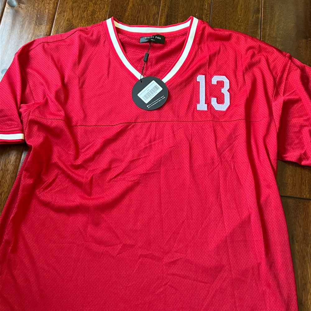 White Fox Boutique Red Jersey Top